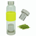 Single Wall Glass Tea Bottle with Strainer